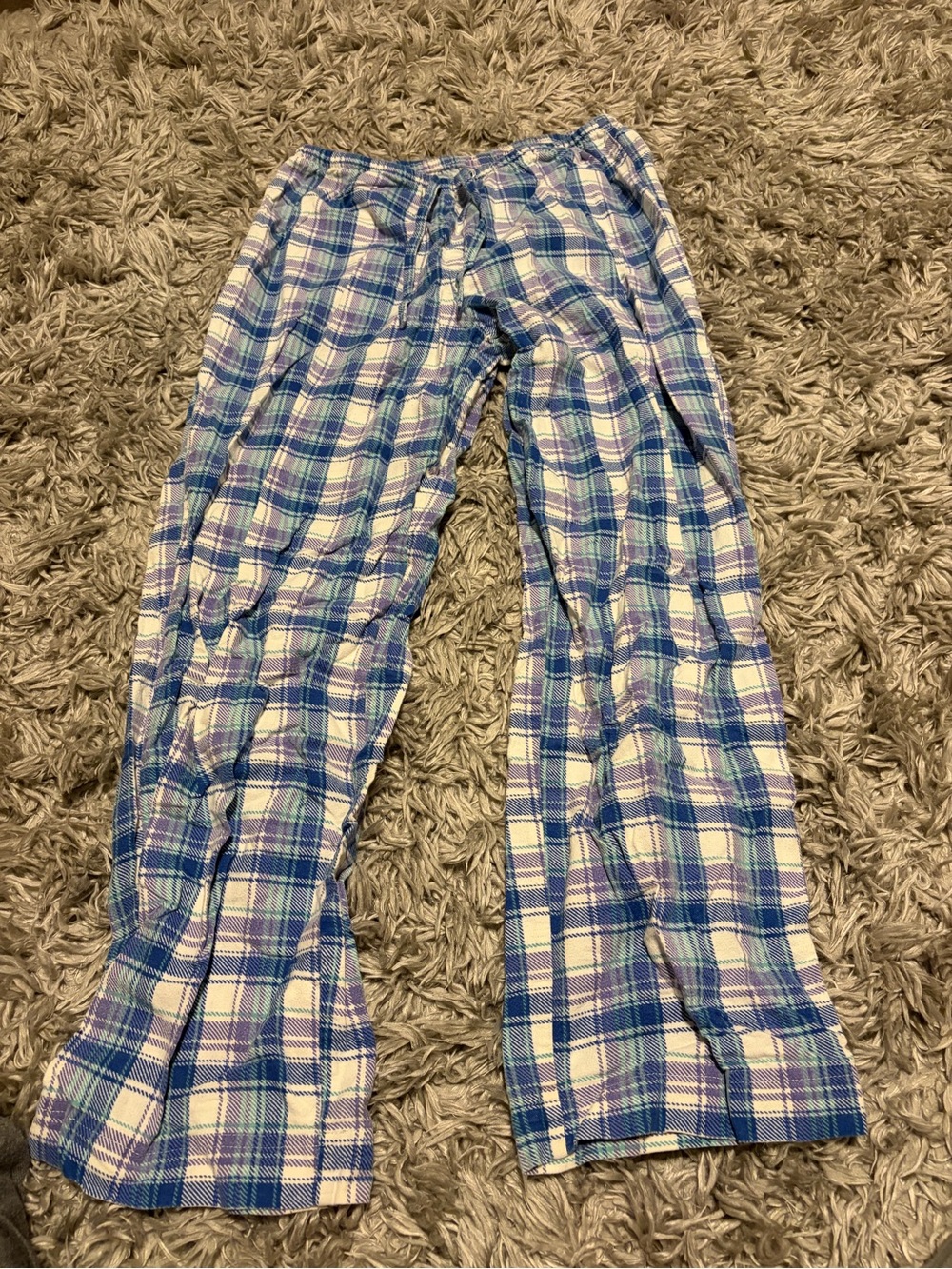 L.L.Bean Plaid Flannel Shirt - Lavender & Blue